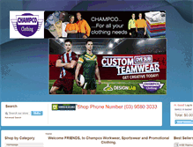 Tablet Screenshot of champcoclothing.com.au